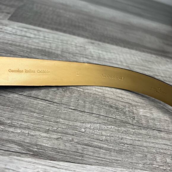 Anne Klein Crocodile Print Italian Leather Belt Old Money Aesthetic - Picture 5 of 6
